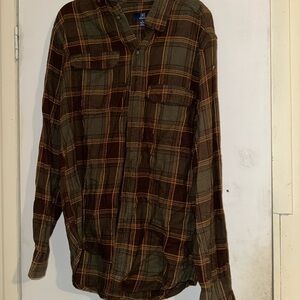 George Brown and Tan Plaid Shirt